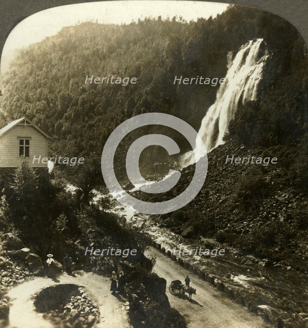 'Espelandfos, one of the loveliest waterfalls in all Scandinavia, Norway', c1905. Creator: Unknown.