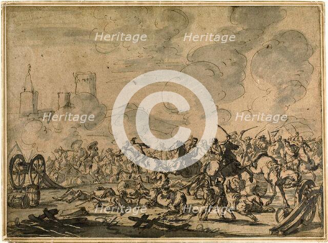 Cavalry and Artillery Battle, n.d. Creator: Unknown.