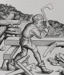 Carpenter's apprentice, "Compagnons du Devoir" or "La Grande Cognée", 1493, (1878).  Creator: Unknown.