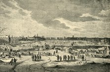 'Frost Fair on the Thames', 1825, (1925). Creator: James Stow.