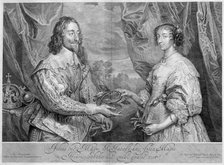 King Charles I and Queen Henrietta Maria, 1634 (1742). Artist: George Vertue