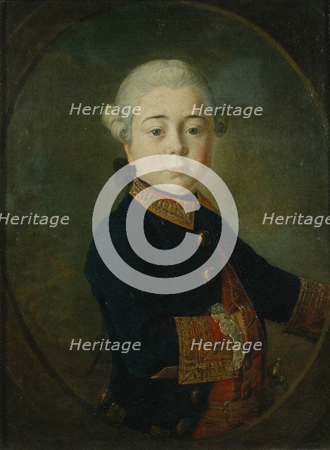 Portrait of Count Nikolai Dmitrievich Matyushkin as Child, 1763. Artist: Golovachevsky, Kirill Ivanovich (1735-1823)