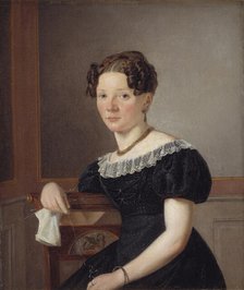 Woman with her Knitting - One of the Artist's Sisters (?), 1827. Creator: Wilhelm Bendz.