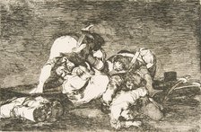 Plate 10 from "The Disasters of War' (Los Desastres de la Guerra): 'Nor do these.' (Tampoc..., 1810. Creator: Francisco Goya.