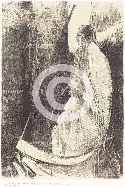 Et un autre ange sortit du temple qui est au ciel, ayant lui aussi une faucille tranchante..., 1899. Creator: Odilon Redon.