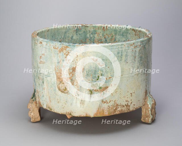 Tripod Cylindrical Jar (Lian or Zun), Eastern Han dynasty (25-220 A.D.), 2nd century. Creator: Unknown.