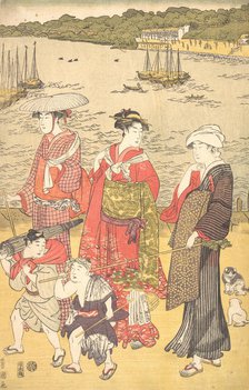 Women at Takanawa Beach, ca. 1790s. Creator: Utagawa Toyokuni I.