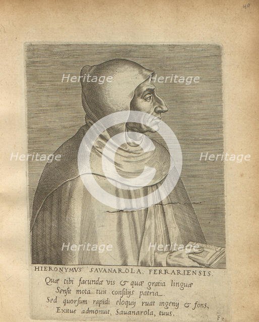 Girolamo Savonarola, 1572. Creator: Galle, Philipp (Philips) (1537-1612).