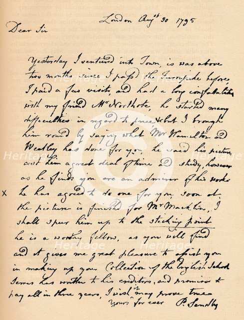 A letter from Paul Sandby, 1795 (1904). Artist: Paul Sandby.