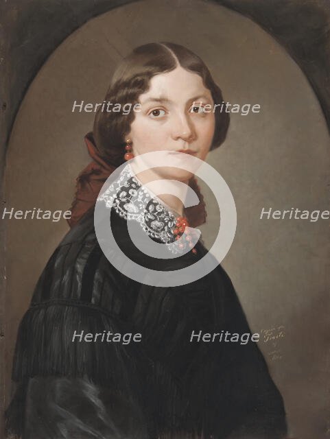 Charlotta "Lotten" Lindblad (1829-1912), pianist, piano teacher, member of the Royal Academy, 1866. Creator: Maria Rohl.