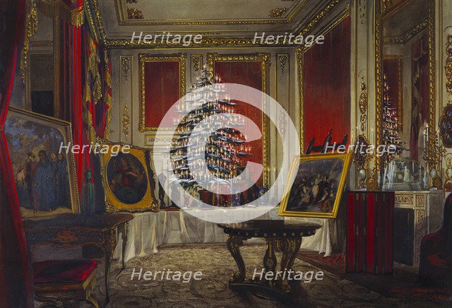 Queen Victoria's Christmas Tree, 1850. Artist: Roberts, James (1824-1867)