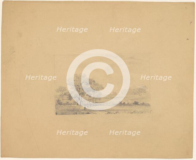 Pastoral Landscape, c. 1840-1850. Creator: James Goodwyn Clonney.