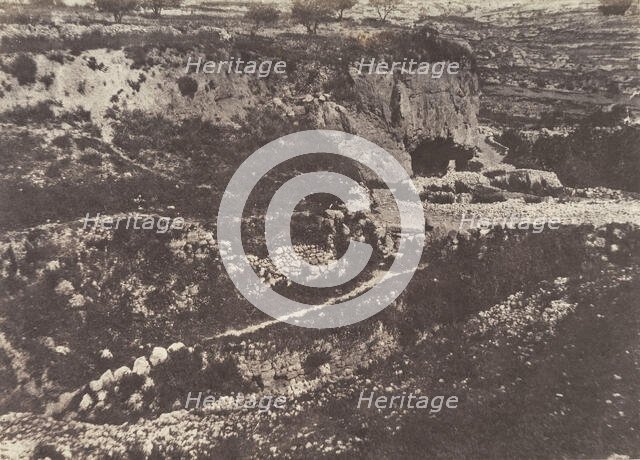 Jérusalem, Piscine de Siloe, Vue générale, 1854. Creator: Auguste Salzmann.