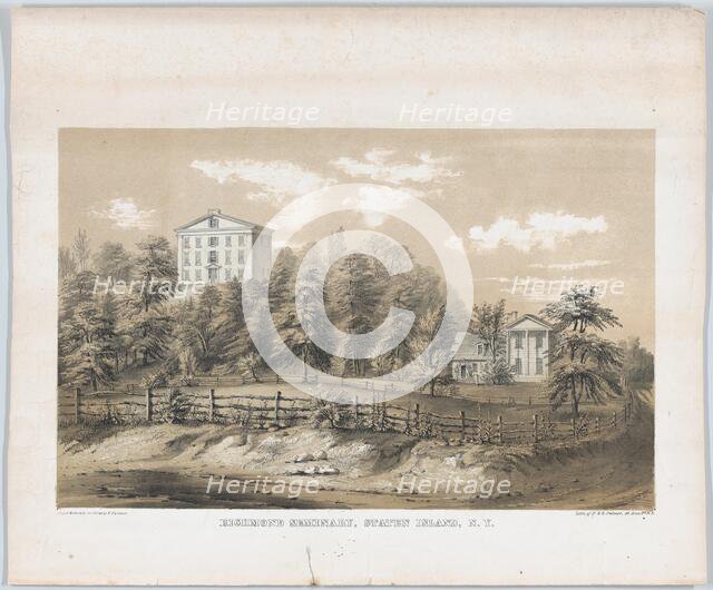 Richmond Seminary, Staten Island, N.Y., 1847-48. Creator: Frances Flora Bond Palmer.