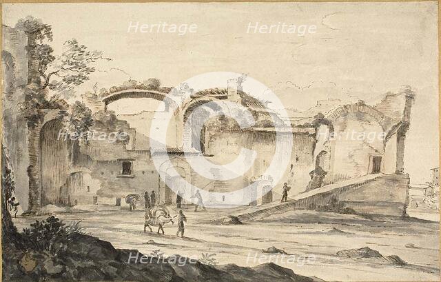 Travelers before a Ruin, n.d. Creator: Bartholomeus Breenbergh.