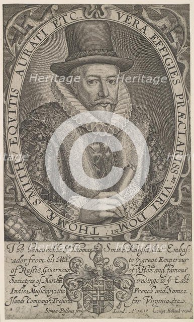 Sir Thomas Smith, first Governor of the East India Company, ambassador to Russia 1604-1605, 1617. Creator: Passe, Simon van de (um 1595-1647).