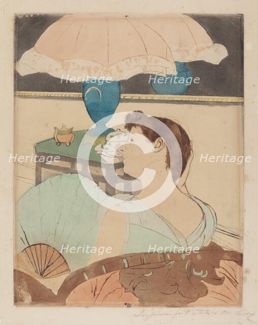 The Lamp, 1890-1891. Creator: Mary Cassatt.