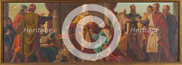 Margrave Leopold III the Saint refuses an offer of the imperial crown, 1937. Creator: Pögl; Josef (1867-1945).