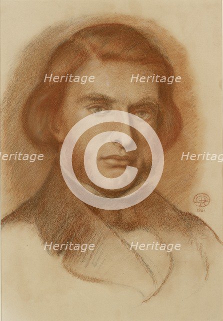 Portrait of John Ruskin, 1861. Artist: Dante Gabriel Rossetti.