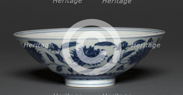 Bowl with Peony Decoration, 1426-1435. Creator: Unknown.