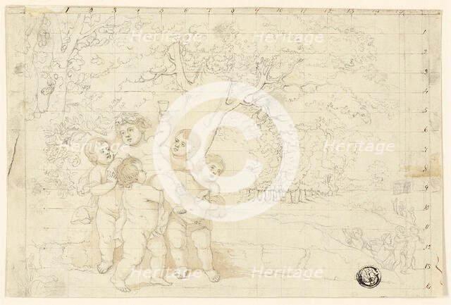 Putti Carrying Young Bacchus, n.d. Creator: Unknown.