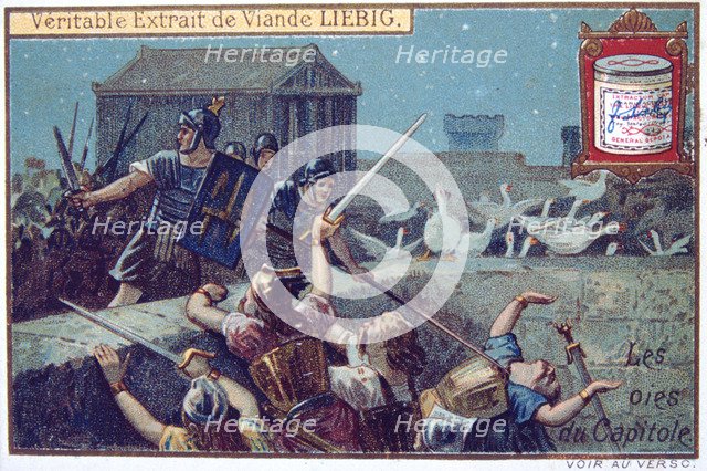 'The Geese of the Capital', Liebig continental trade card, c1900. Artist: Unknown