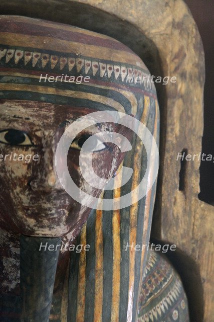 Wooden sarcophagus of Pa-Kush, priest of Amun? Artist: Unknown