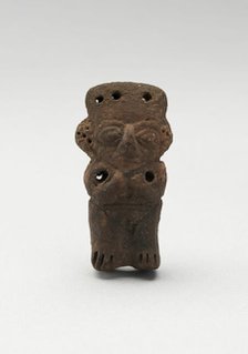 Mold-Made Female Figurine with Pierced Holes in Head and Shoulders, c. A.D. 100/600. Creator: Unknown.
