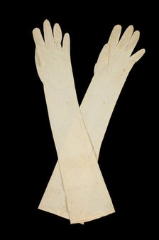 Evening gloves, American, ca. 1825. Creator: Unknown.