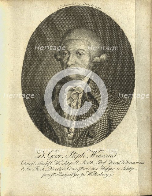 Portrait of Georg Stephan Wiesand (1736-1821) , 1794.