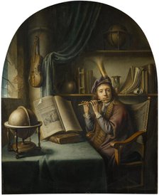 The Flute Player. Creator: Dou, Gerard (Gerrit) (1613-1675).