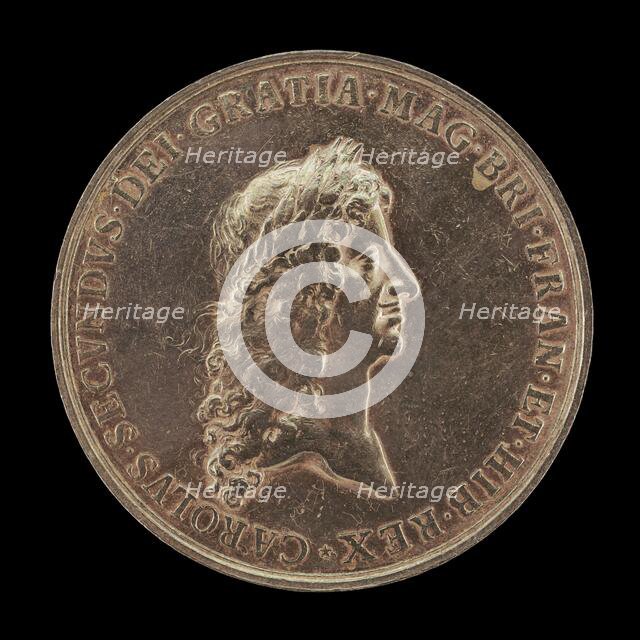 Charles II, King of England: Proclamation of the Peace of Breda [obverse], 1667. Creator: Jan Roettiers.