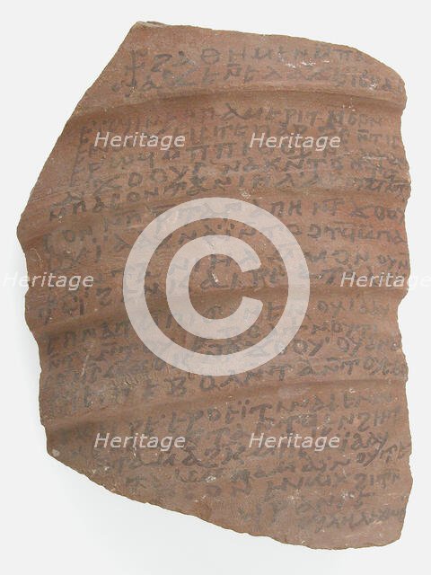 Ostrakon with a Letter from Frange to Enoch, Coptic, 580-640. Creator: Unknown.
