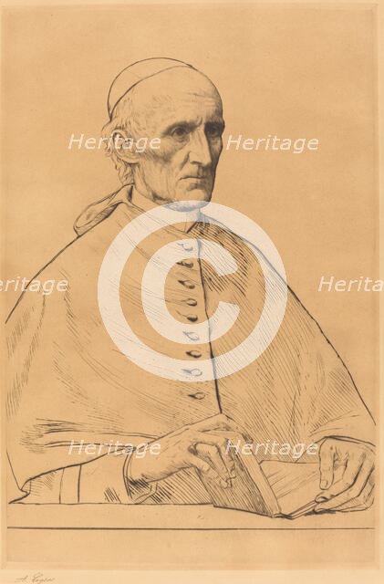 His Eminence Cardinal Manning, 1st plate. Creator: Alphonse Legros.