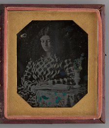 Untitled (Portrait of a Woman Reading), 1845. Creator: Unknown.
