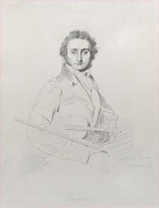 Portrait of Niccolò Paganini, 1830 (backdated "1818"). Creator: Luigi Calamatta.