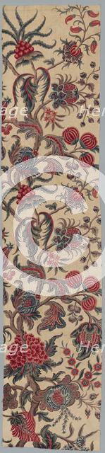 Strip of Woodblock Printed Linen, c. 1785. Creator: Unknown.
