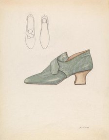 Woman's Shoe, c. 1936. Creator: Margaret Concha.