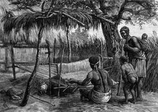 Native loom at Manganya, East Central Africa, 1881. Creator: Unknown.