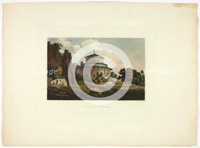 St. Agnes's Church, plate eight from the Ruins of Rome, published August 4, 1796. Creator: Matthew Dubourg.