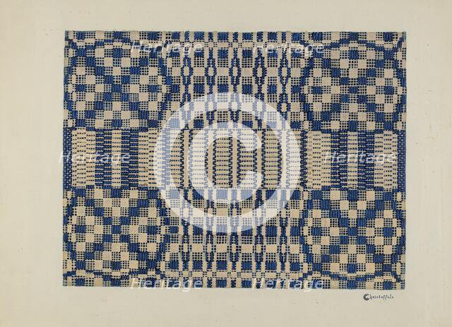 Coverlet Detail, c. 1938. Creator: Cornelius Christoffels.