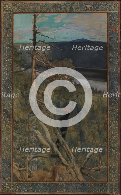 The Great Black Woodpecker, 1893. Creator: Akseli Gallen-Kallela.