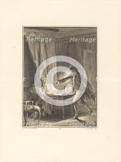 Ah! Jeune homme à ton bienfaiteur, 1774. Creator: Nicolas Delaunay.