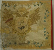 Saint George Flag of the Infantry Regiment at the Time of Anna Ioannovna, 1730s. Artist: Flags, Banners and Standards  