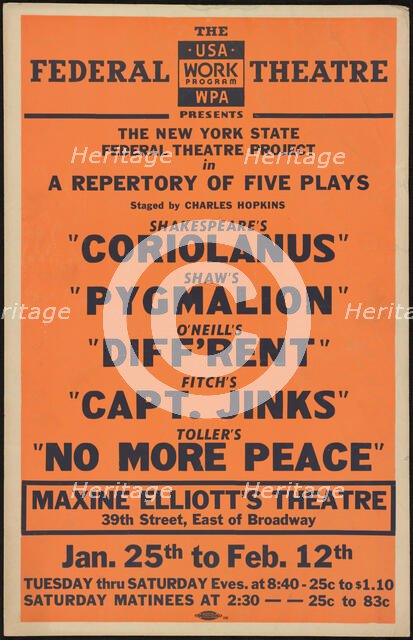 Coriolanus, New York, [1930s]. Creator: Unknown.