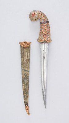 Dagger with Sheath, Indian, Mughal, 18th-19th century. Creator: Unknown.