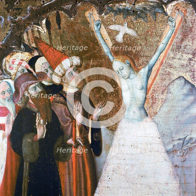  'Martyrdom of St. Eulalia', 1452, Detail of an altarpiece by Bernat Martorell.