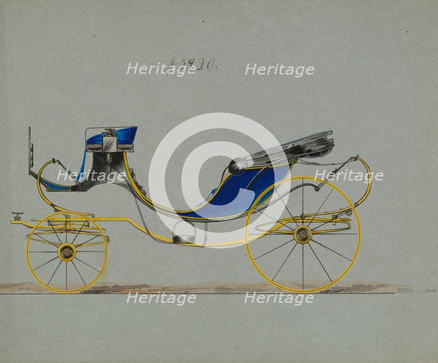 Design for 8 spring Victoria, no. 3920, 1884. Creator: Brewster & Co.