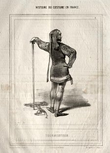 Histoire du Costume en France: Tourmenteur, 1843. Creator: Paul Gavarni (French, 1804-1866).