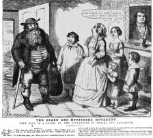 'John Bull in a Beard; The Beard and Moustache Movement', 1854. Creator: George Cruikshank.